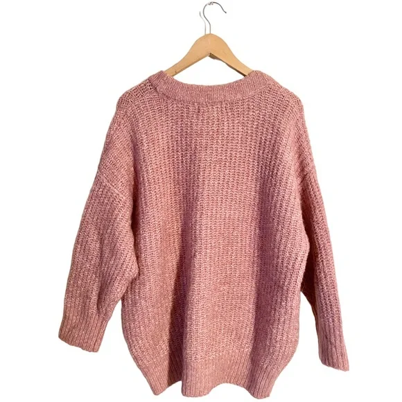 [F21] Oversized Marled Knit V-neck Cardigan (NWOT) - Picture 2 of 2